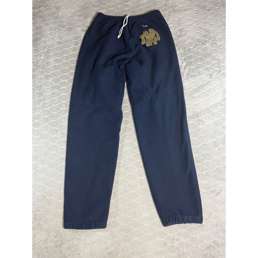 Vintage Champion Reverse Weave Notre Dame Sweatpants Navy Small Made in USA